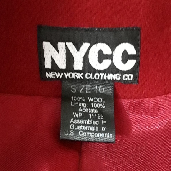 New York Clothing Co. Dark red wool blazer. - Picture 5 of 5